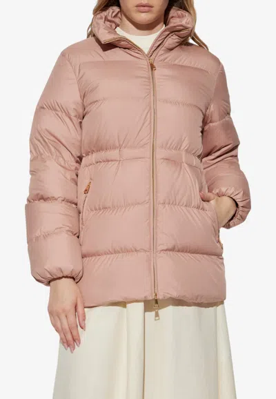 Moncler Brossette Down Jacket In Animal Print