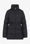 Moncler Quilted Jacket With High Collar And Pockets In Black