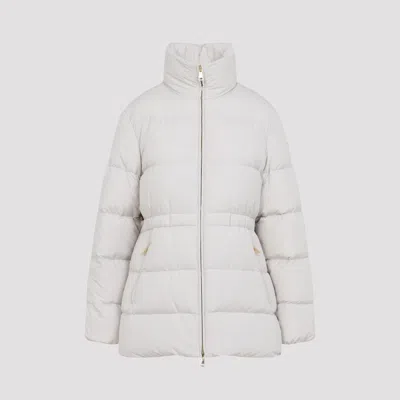 Moncler Womens Natural Brossette Quilted Shell-down Jacket In White