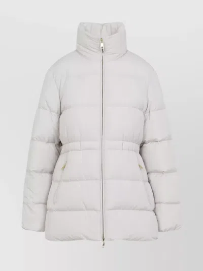 Moncler Brossette Padded Quilted Jacket In White