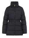 Moncler Quilted Jacket With High Collar And Pockets In Black