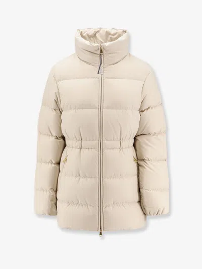 Moncler Brossette Recycled Nylon Down Jacket In Neutral
