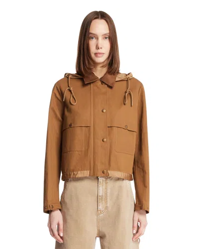 Moncler Aconitum Shirt Jacket Jackets Beige In Multi