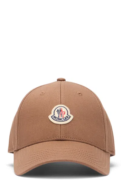 Moncler Brown Baseball Cap With Logo Patch