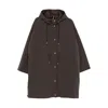 Moncler Nylon Parka Sainbel Drawstring Waist In Brown