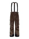 Moncler Corduroy Padded Ski Trousers In Brown