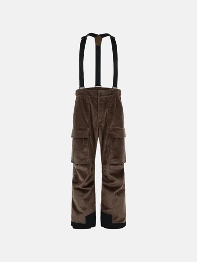 Moncler Brown Corduroy Padded Ski Overalls