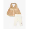 Moncler Brown Hooded Straight-leg Woven Tracksui In Brown