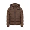 Moncler Maya Quilted Shell Down Jacket In Brown