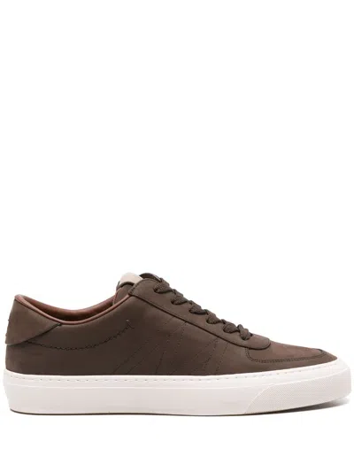 Moncler Brown Monclub Nubuck Sneakers