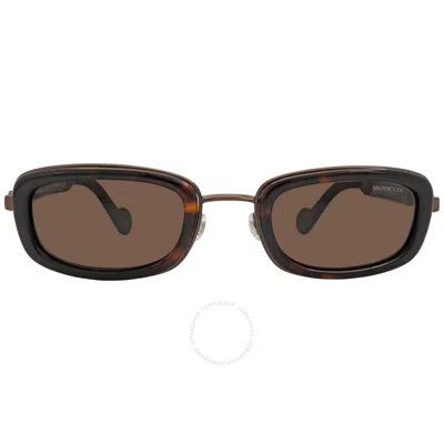 Moncler Brown Rectangular Men's Sunglasses Ml0127 52e 52
