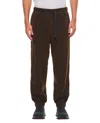 Moncler Brown Elasticated Waist Trouser In Brown