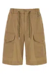 Moncler Brown Solid Shorts In Brown