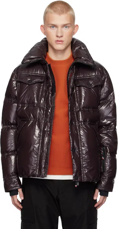 Moncler Brown Tecka Short Down Jacket In Black