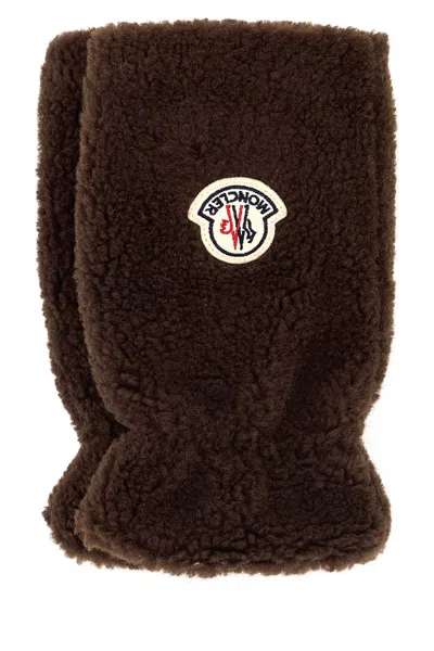 Moncler Brown Teddy Gloves