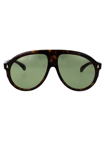 Moncler Brown Tortoise Acetate Sunglasses
