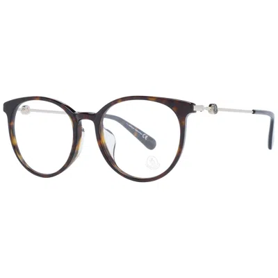 Moncler Brown Unisex Optical Frames In Black