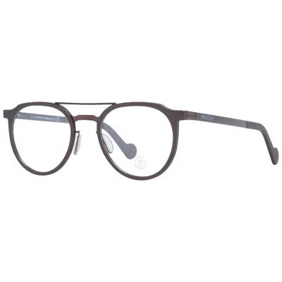 Moncler Brown Unisex Optical Frames In Black