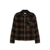Moncler Brown-black Check Jacket In Multi