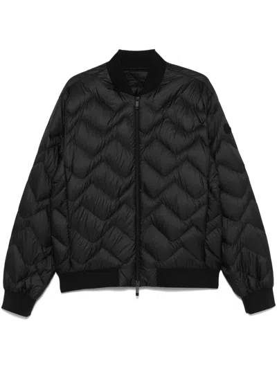 Moncler Brun Bomber Jacket In 黑色