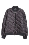Moncler Brun Chevron Quilted Down Jacket In Black