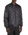 Moncler Men's Ubac Diagonal Quilt Bomber Jacket In Black