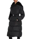 Moncler Bruneaux Shearling-trimmed Nylon Down Coat In Black
