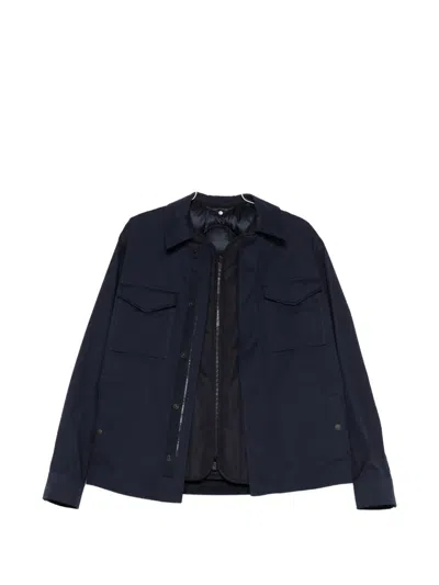Moncler Roquille 3-in-1 Reversible Down Shirt Jacket In Blue
