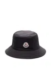 Moncler Black Logo Bucket Hat