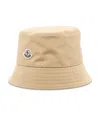 Moncler Logoed Bucket Hat In Open Beige