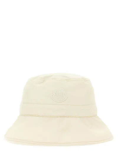 Moncler Logo-embellished Bucket Hat For Women In Neutral