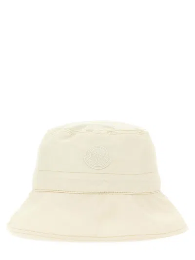 Moncler Embroidered Fleece Bucket Hat In Neutral