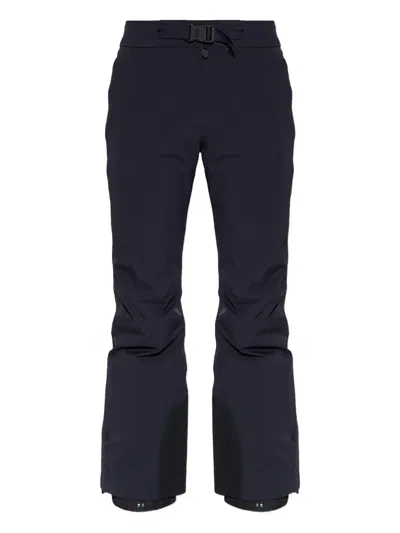 Moncler Buckle-detail Padded Trousers In Blue