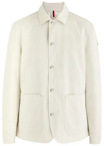 Moncler Buffaure Hooded Woven Jacket In White