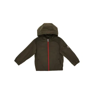 Moncler 'buket' Technical Fabric Hooded Jacket Kids In Green