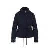 Moncler Quilted High Collar Jacket With Button Accents In Black
