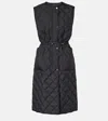 Moncler Butor Diamond-quilted Long Down Vest In Schwarz