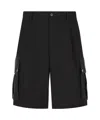 Moncler Cargo Bermuda Shorts In Black