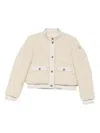 Moncler Button-down Bomber Jacket In Neutral