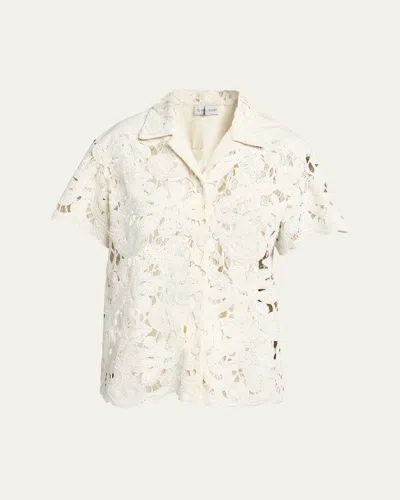 MONCLER BUTTON-FRONT CROCHET SHIRT