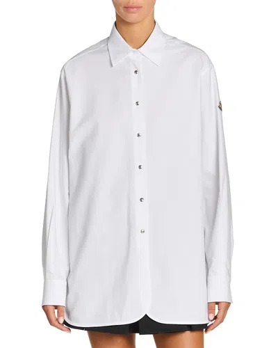 Moncler Button Front Shirt In White