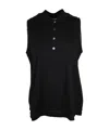 Moncler Button Sleeveless Blouse In Black