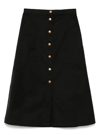 MONCLER BUTTON-UP MIDI SKIRT