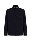 Moncler Button-up Patch-pockets Jacket In Blue