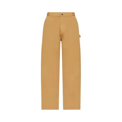 Pre-owned Moncler Button Up Zipper Straight Leg Trousers 'camel' | Tan | Men's Size 46 In Brown