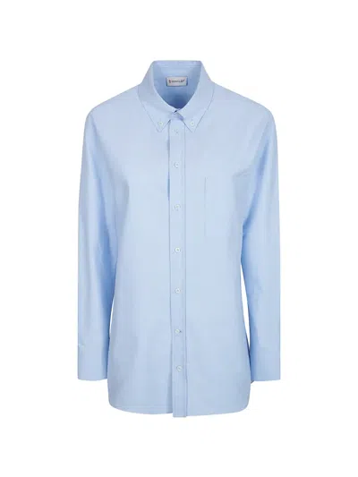 Moncler Button-down Shirt In Blue