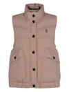 Moncler Grenoble Baise Padded Vest In Pink