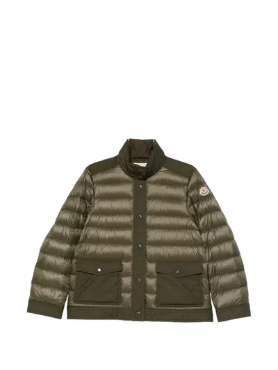 Moncler Buttoned Patch-pocket Jacket In Brown