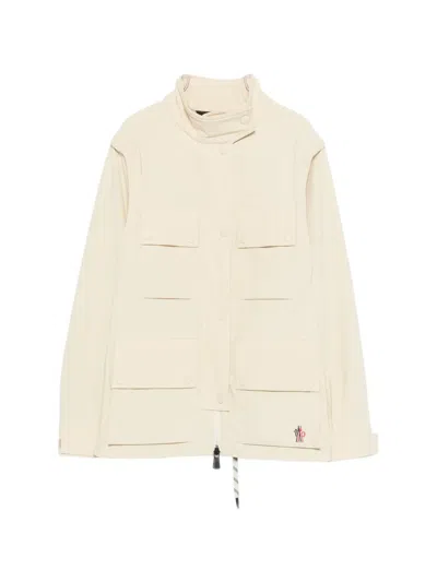 Moncler Buttoned Pocket Jacket In Neutral