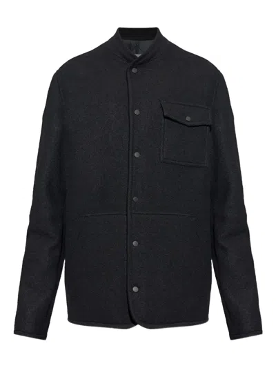 Moncler Buttoned Pocket Shirt Jacket In Black